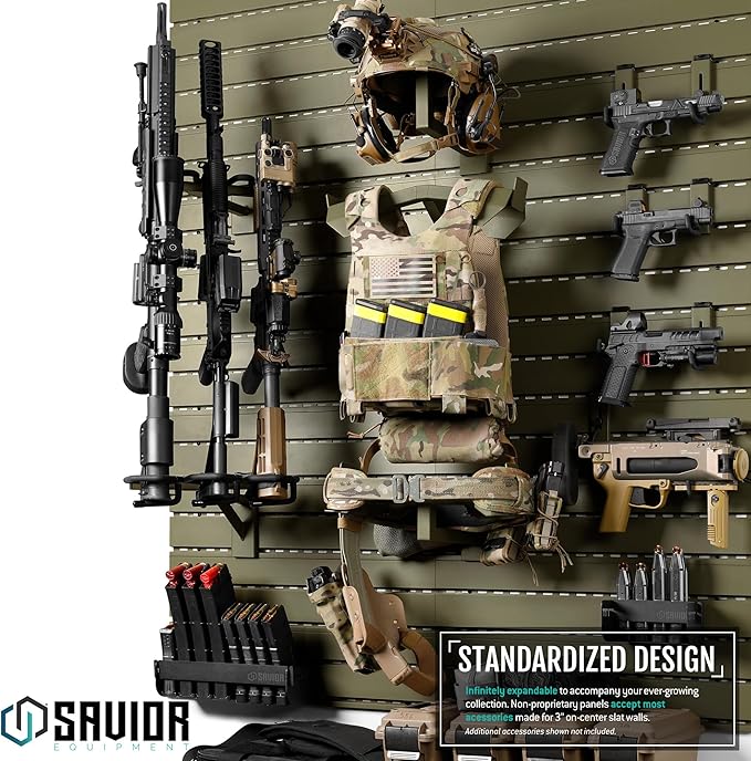 Savior Equipment Wall Rack System Tactical Vest Attachment Gear Wall Mount - Image 4