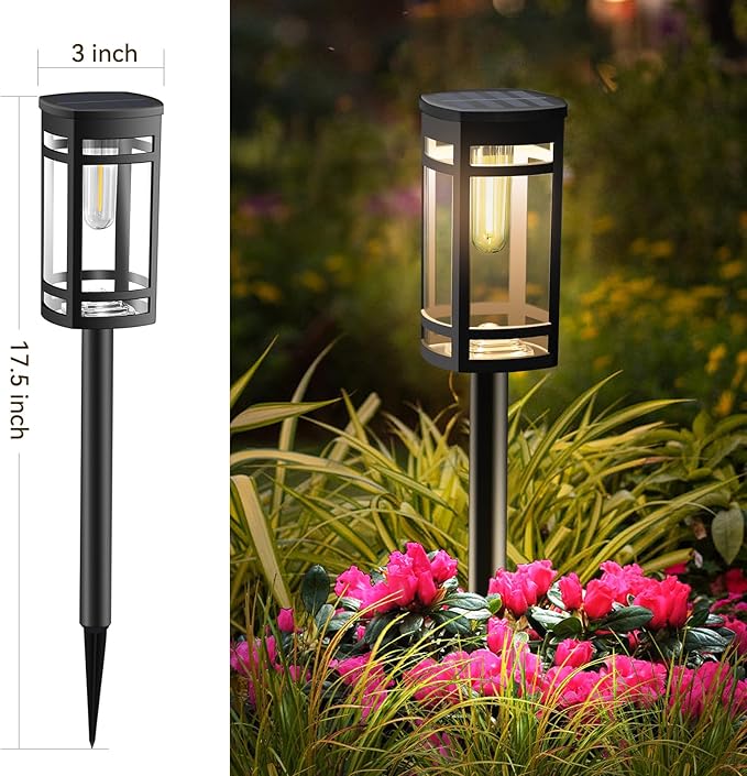 EXCMARK 2 Pack Solar Lights Outdoor Waterproof - Image 2
