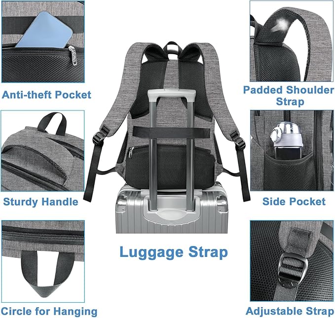 MATEIN Work Backpack for Men, Large Anti Theft Lunch Backpack - Image 6