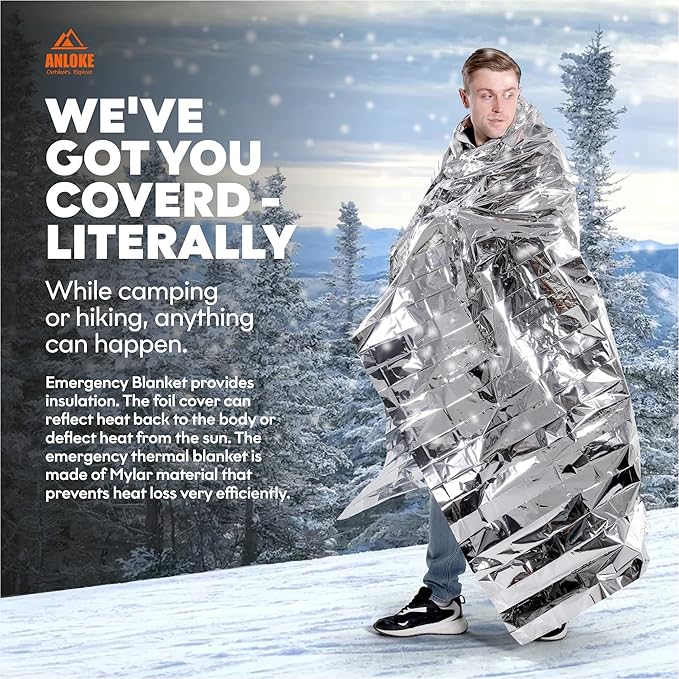 ANLOKE Emergency Blankets Mylar Thermal Blanket, of Gigantic Space Blanket 84 * - Image 4