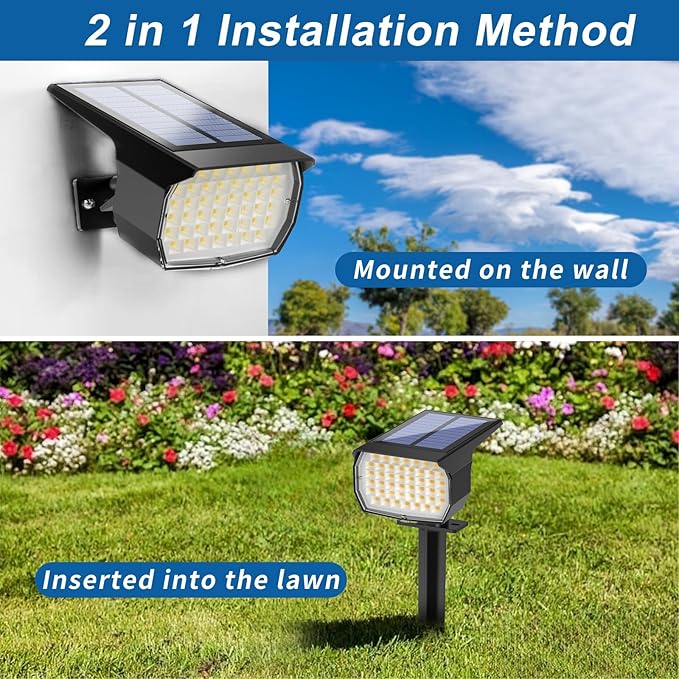 WENATY Solar Spot Lights Outdoor Waterproof IP65, 12 Pack Landscape Spotlights - Image 5