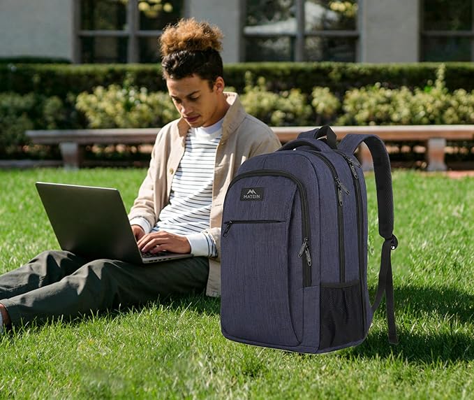 MATEIN Large College Backpack, Sturdy Computer Backpack Fits 17 inch Notebook - Image 4