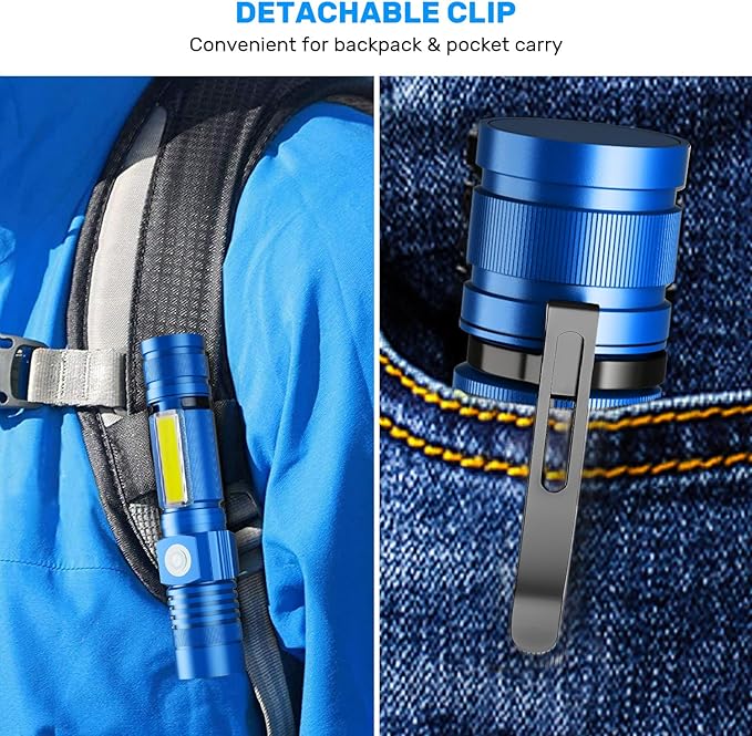 Rechargeable LED Flashlights, Magnetic Flashlight Super Bright Tactical - Image 3