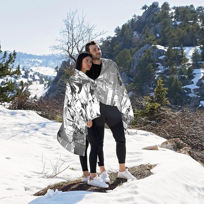 QIO CHUANG Emergency Mylar Thermal Blankets -Space Blanket Survival kit Camping - Image 8