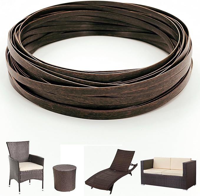Wicker Repair Kit, Mottled Dark Brown, Polyethylene Material by Laphivieh