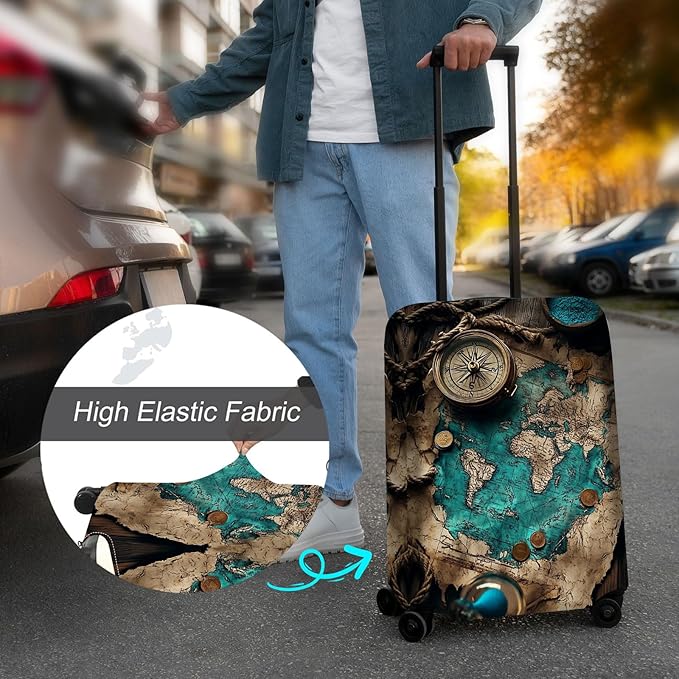Luggage Cover Protector for 22-24 Inch Suitcases, TSA Approved Elastic Travel - Image 4