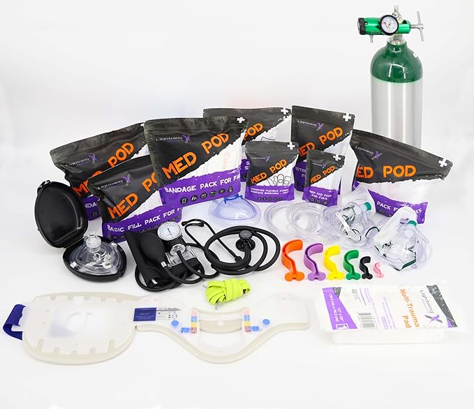 Lightning X Fully Stocked X-Tuff Modular Oxygen Trauma Bag w/Removable - Image 9