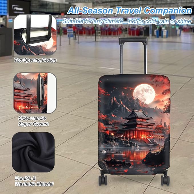 Luggage Cover Protector for 30-32 Inch Suitcases, TSA Approved Elastic Travel - Image 3