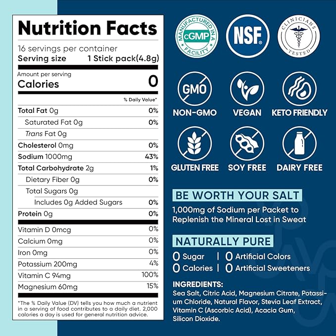 Venture Pal High Sodium Sugar Free Electrolytes Powder Packet - Image 10