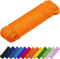 TECEUM Rope – 90 Feet x 1/4 Inch – Orange Yellow – Strong All-Purpose Utility by TECEUM