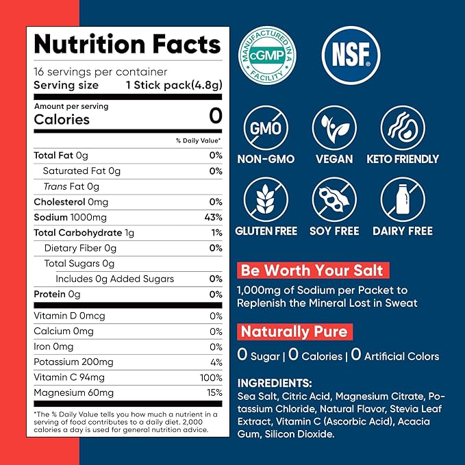 Venture Pal High Sodium Sugar-Free Electrolyte Powder Packets - Image 8