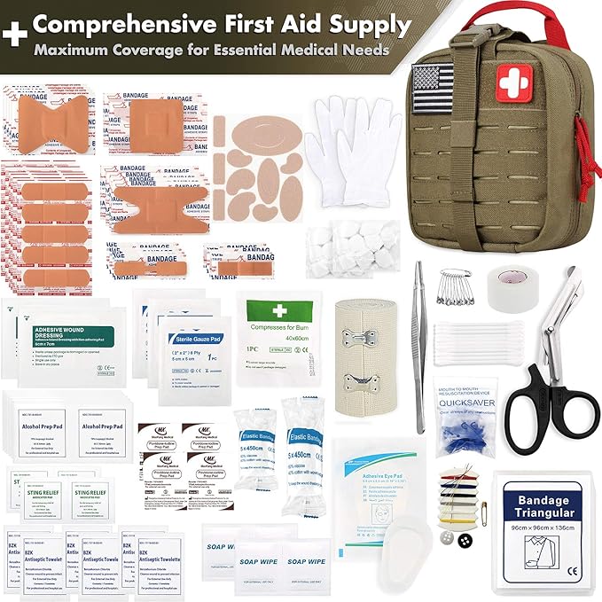 Everlit Survival Upgraded Survival First Aid Kit Emergency Gear Trauma Kit - Image 3