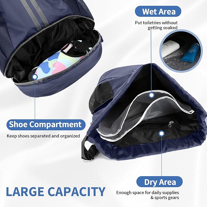 JELUTAR Drawstring Backpack Gym Bag - Image 6
