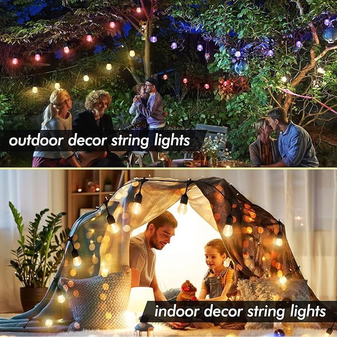 Auroraworld 96FT Solar RGB Outdoor String Lights, Dimmable Waterproof LED Patio - Image 5