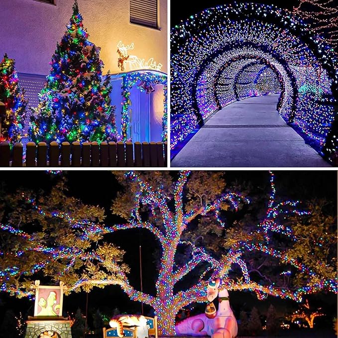 Solar String Lights Outdoor, 4 Pack 288FT 800 LED Solar Twinkle Lights - Image 3