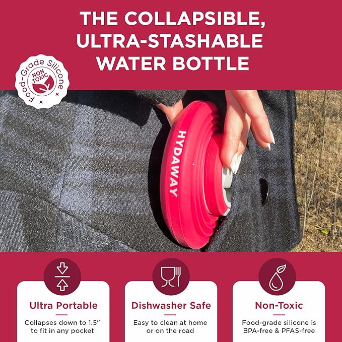HYDAWAY Travel Collapsible Water Bottle 25oz - Image 3