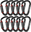 FVW Auto Locking Rock Climbing Carabiner Clips, Professional 25KN Heavy Duty by FVWELECTRICLUNCHBOX