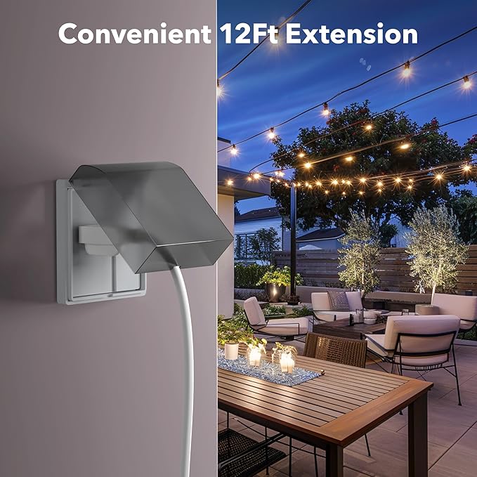 BN-LINK 12ft Outdoor Extension Cord, 16 Gauge General Purpose Power Cord - Image 7