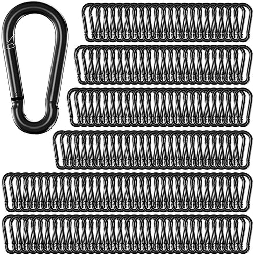 200 Pack 2.36" Heavy Duty Snap Hook Carabiners by SEUNGCH