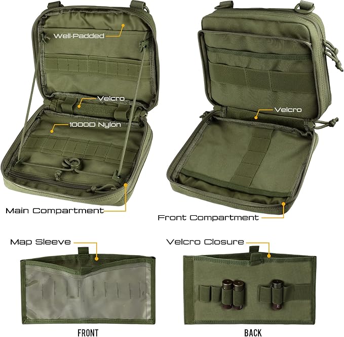 WYNEX Tactical Molle Admin Pouch of Double Layer Design, Admin Pouches Molle - Image 4