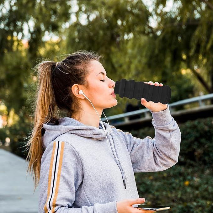 Collapsible Water Bottles 12oz, Odorless BPA-Free Silicone, Leak-Proof Foldable - Image 7