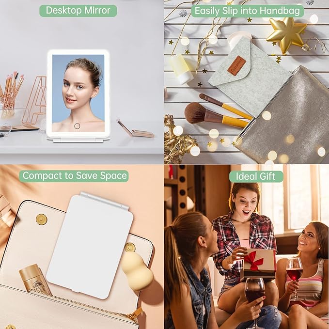 FUNTOUCH Rechargeable Travel Makeup Vanity Mirror - Image 7
