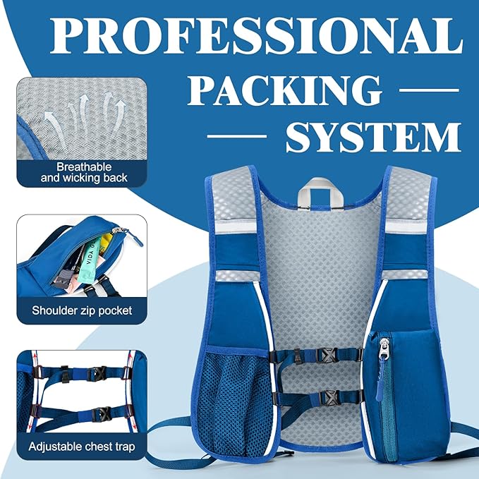 Hydration Backpack with 2L Water Bladder Bag, Lightweight and Breathable - Image 4