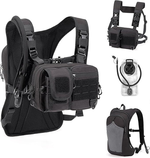 2-in-1 Hydration Backpack & Tactical Chest Pack by CLTAC