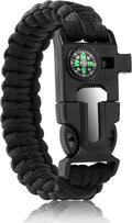 Bracelets, Survival Bracelets for Men Paracord Tactical 5-in-1 Camping Gear Kits by Oadnfa