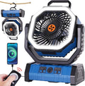 Portable Fan Battery Powered, 20000mAh Rechargeable Camping Fan Battery Operated by TDLOL