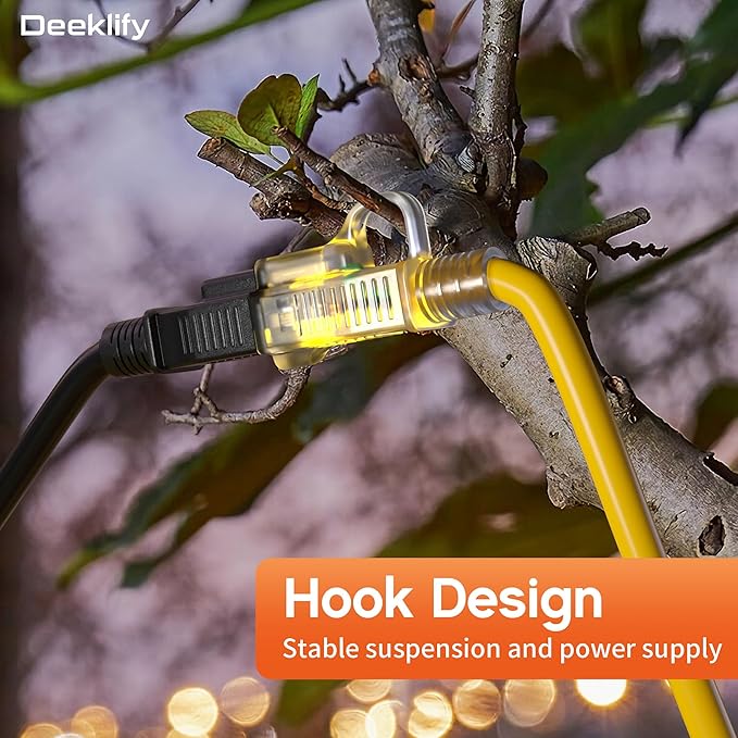 12 Gauge 100 FT Heavy Duty Outdoor Extension Cord Waterproof - Image 3