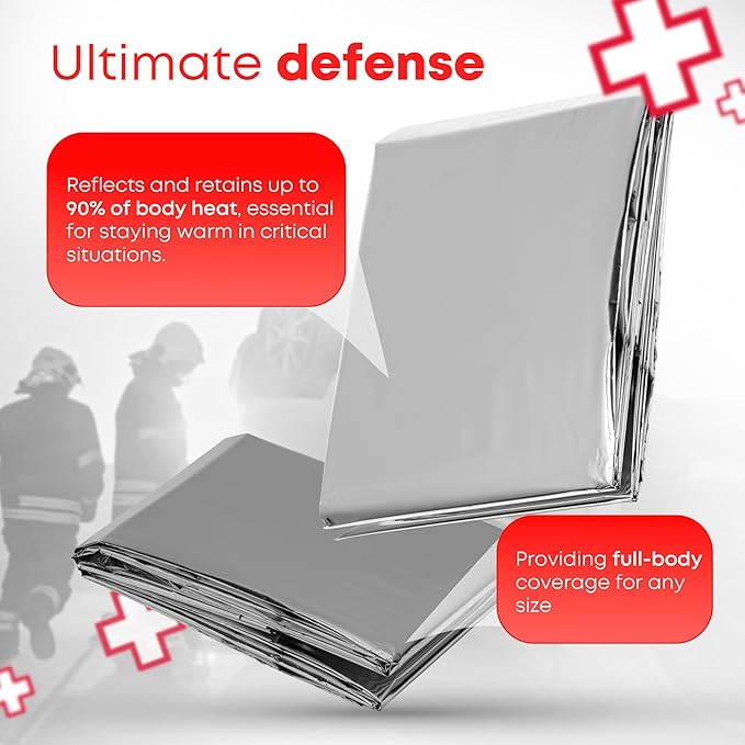 Mylar Emergency Thermal Blankets – Large 54” x 84” Silver Survival Blankets - Image 4