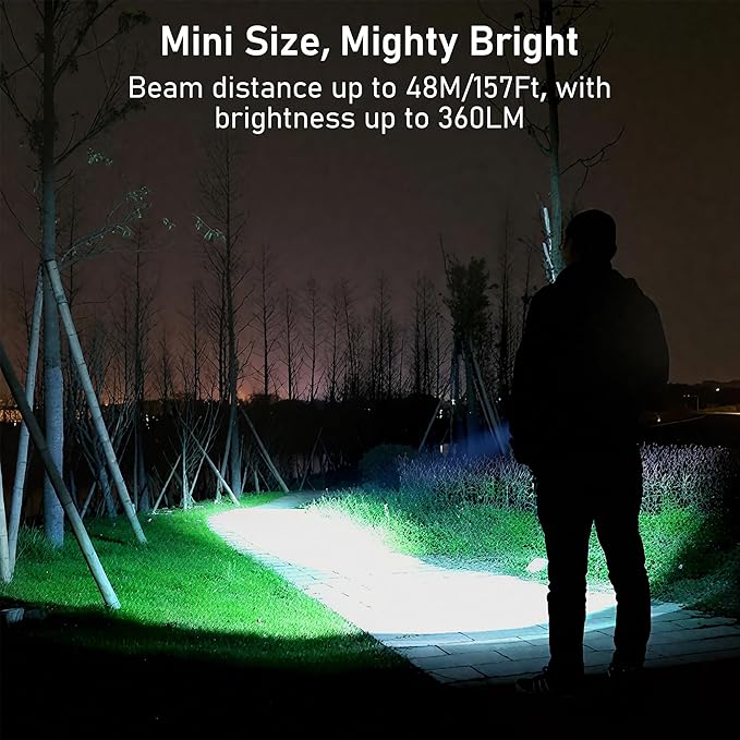 Blukar Rechargeable EDC Flashlight, 360L Mini Keychain Flash Light - Image 3
