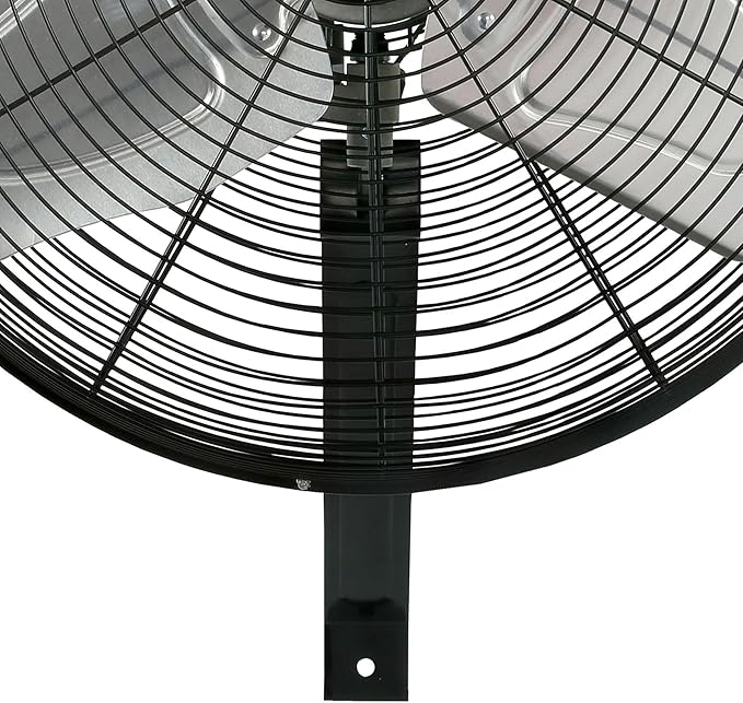 Hurricane Pro Commercial Grade Oscillating Metal Wall Mount Fan w/ 3 Speeds - Image 8