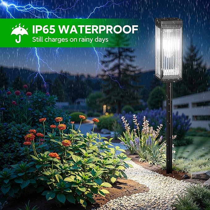 ELECLINK Solar Pathway Lights Outdoor, 8 Pack Upgraded Solar Lights Outdoor - Image 3