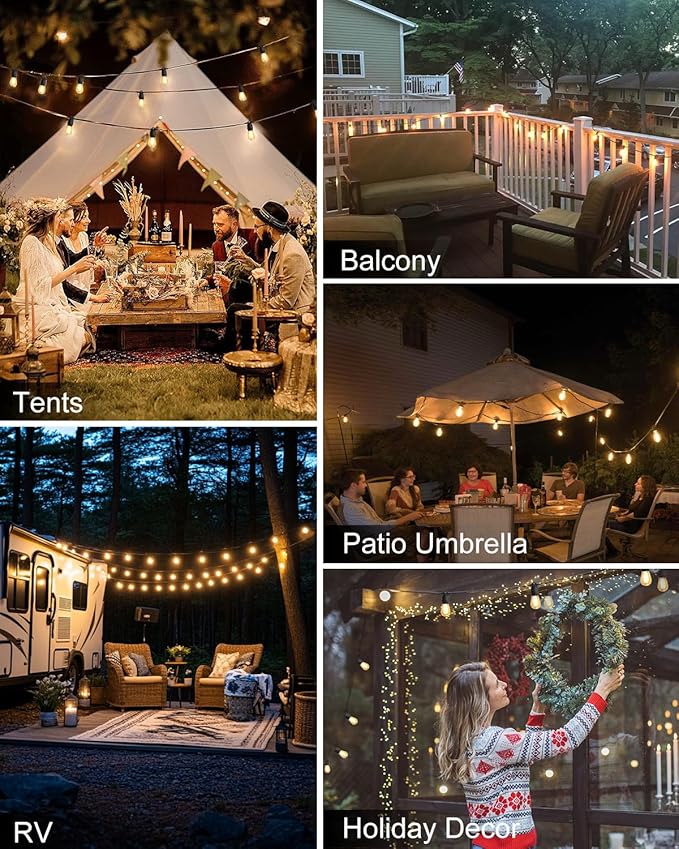 BRIMAX 24.6Ft USB Powered String Lights, 10 LED Bulbs Waterproof & Shatterproof - Image 7