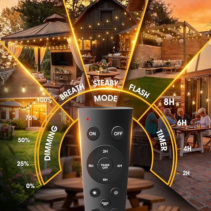 addlon 25FT LED Outdoor String Lights - Image 3