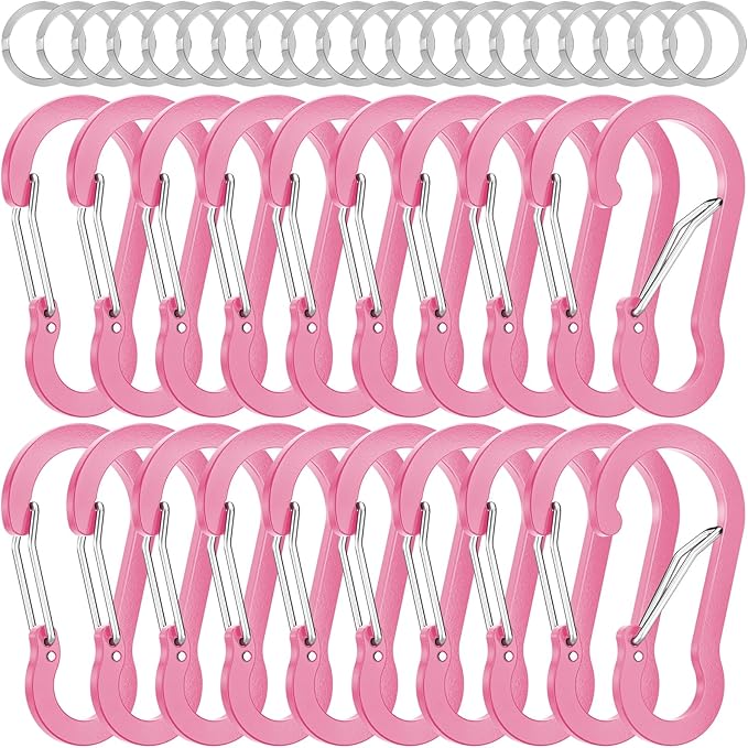 sprookber 2" Small Carabiner Clip, D Ring Caribeener, Spring Snap Hook by Sprookber