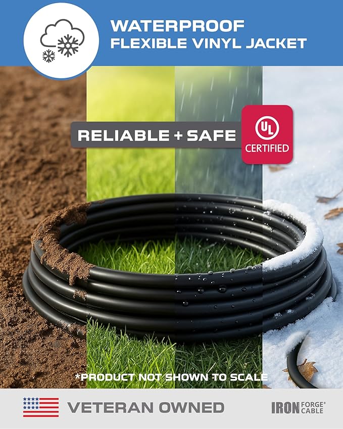 Iron Forge Cable 15 Ft Black Extension Cord - Image 2