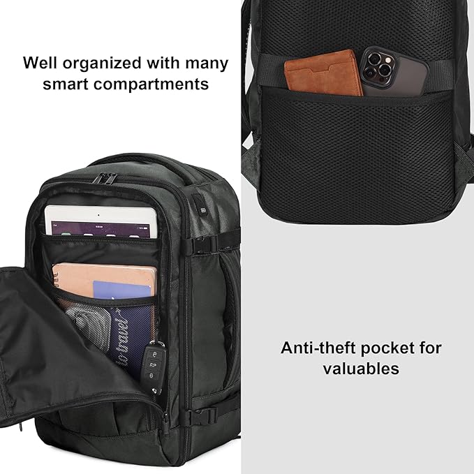 ECOHUB Travel Backpack 18x14x8 Spirit Airlines Personal Item Bag Carry On - Image 7