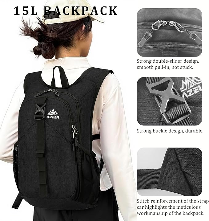 15L Small Hiking Backpack Foldable Ultralight Trekking Camping Outdoors Backpack - Image 6