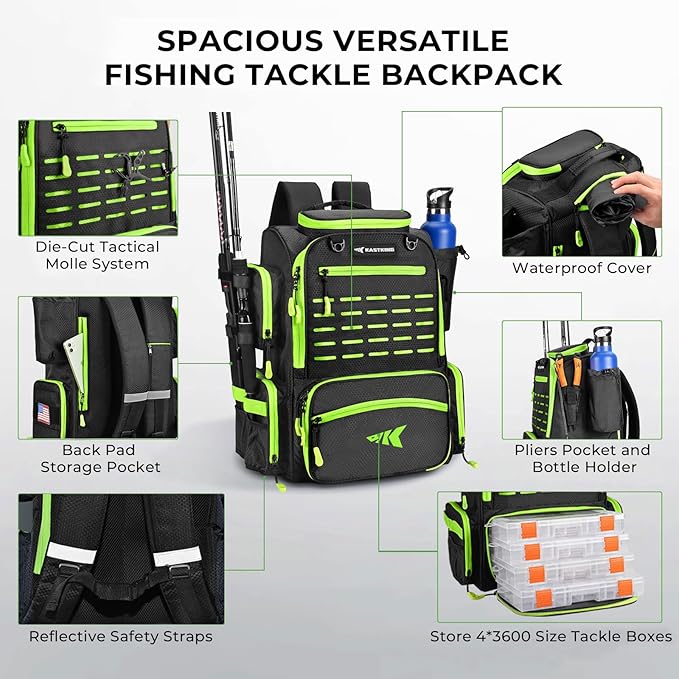 KastKing Bait Boss Fishing Tackle Backpack - Image 3