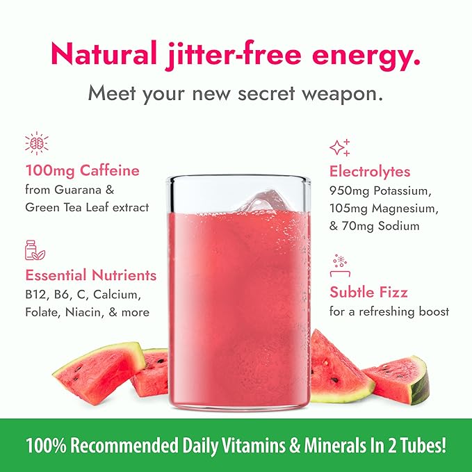 Zipfizz Daily Energy Drink Powder, Watermelon, 20 Pack | 3-in-1 Sustained Energy - Image 4