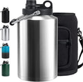 Insulated Gallon Jug with Handle, One Gallon, 128oz Stainless Steel, Large by Kerilyn