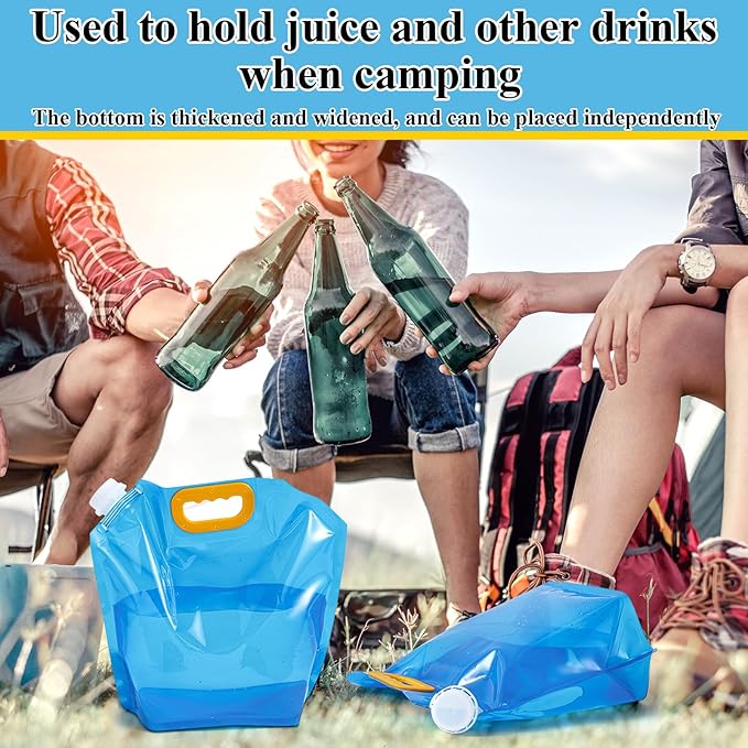 Tessco for you 12 Pack 1.3 Gallon Collapsible Water Storage Bag Water Container - Image 5
