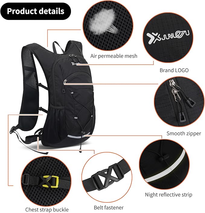 DOJUNS Hiking Backpack Lightweight Travel Backpack 20L Waterproof Hiking - Image 6
