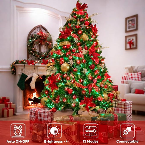 88FT 240LED Extra-Long Connectable String Lights Indoor Outdoor Clear Wire - Image 2