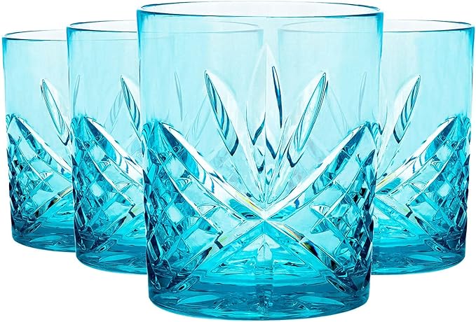 Godinger Acrylic Whiskey Glasses, Shatterproof and Reusable Whiskey Glass by Godinger