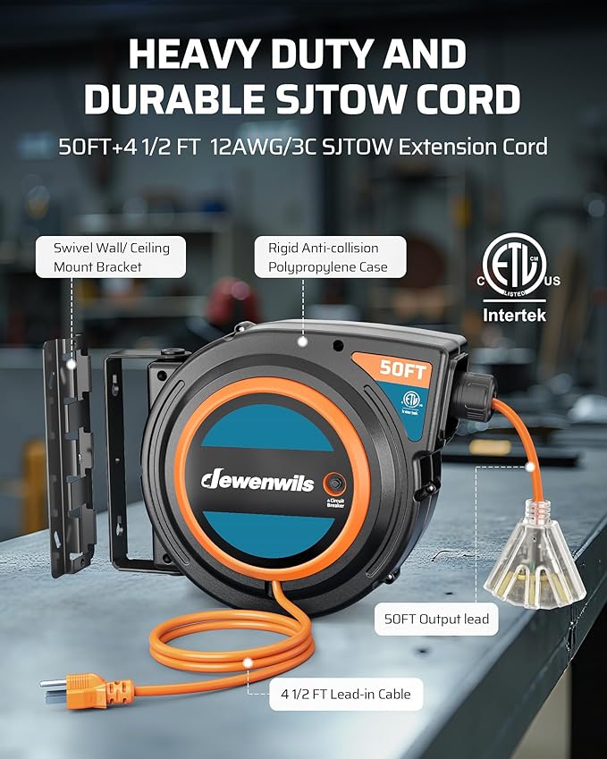 DEWENWILS Extension Cord Reel - Image 5