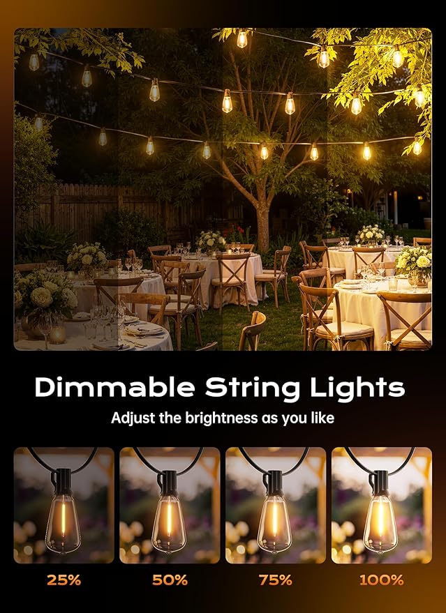 Minetom 55FT Outdoor String Lights - Image 2
